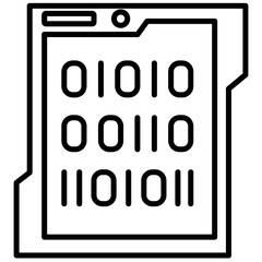 binary cyberpunk icon