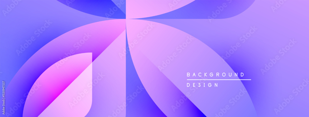 Poster Abstract background features flowing purple, blue gradients. Modern design elements create dynamic visual impact. Simple text reads background design.