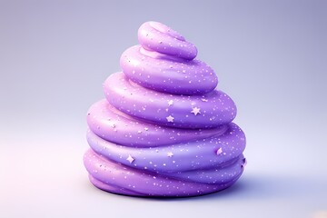 Mini swirl cone spiral in lavender with candy shine and star freckles — like a playful galaxy twist.
