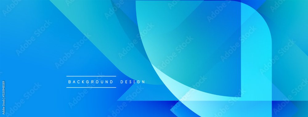 Poster abstract blue gradients create dynamic shapes. modern design suggests technology, innovation, fluidi
