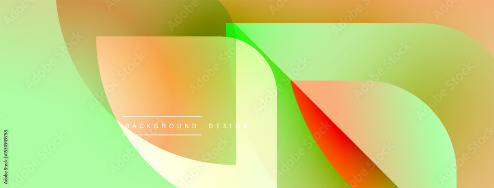 Poster abstract flowing shapes, vibrant colors blend. green, orange, yellow hues create dynamic visual effe