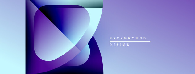 Abstract purple layers create dynamic visual effect. Gradient shades blend, forming modern background design. Minimalist aesthetic, clean lines.