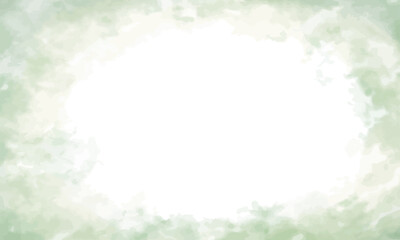 自然の緑をイメージした水彩フレーム