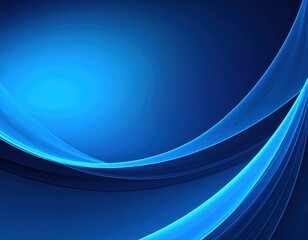 Obraz premium Dynamic blue waves flowing in a serene abstract background digital art calm environment aesthetic viewpoint
