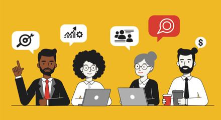 Remote Team Participating in Online Video Meeting