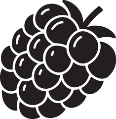 Blackberry Icon Simple Silhouette Graphic Design
