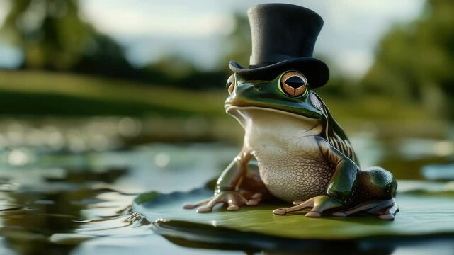 Frogs with their natural habitat and playful nature.