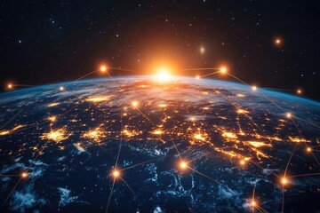 Global Network Connectivity Viewed from Space