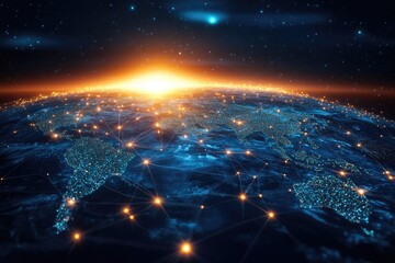 Global Network Connectivity Viewed from Space