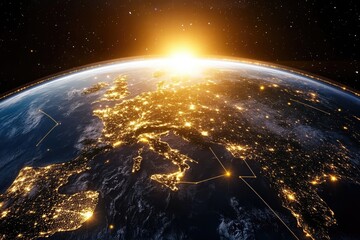 Global Network Connectivity Viewed from Space