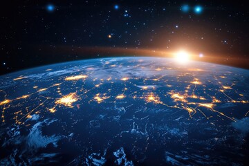 Global Network Connectivity Viewed from Space