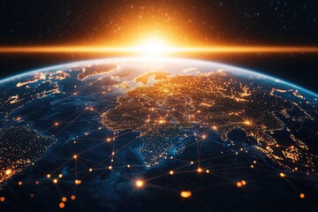 Global Network Connectivity Viewed from Space