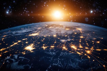 Global Network Connectivity Viewed from Space