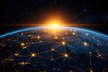 Global Network Connectivity Viewed from Space