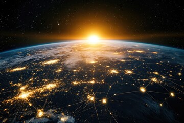 Global Network Connectivity Viewed from Space