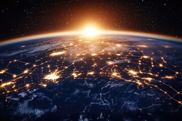 Global Network Connectivity Viewed from Space