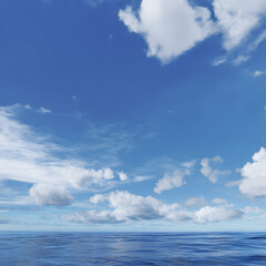 The sky is blue and cloudy