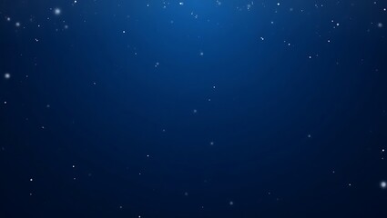 Abstract dark blue background with falling snow