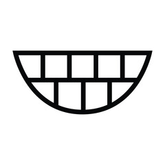 Mouth Icon Flat and Line Style