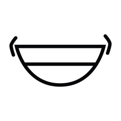 Mouth Icon Flat and Line Style