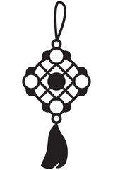 Black dreamcatcher, talisman, mascot