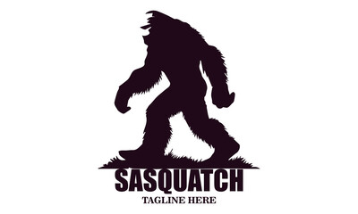 Sasquatch icon. Sasquatch vector illustration, bigfoot silhouette vector illustration and Bigfoot logo design