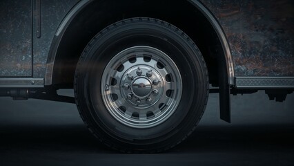 Car wheel close view background