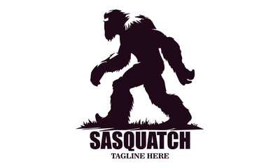 Sasquatch icon. Sasquatch vector illustration, bigfoot silhouette vector illustration and Bigfoot logo design
