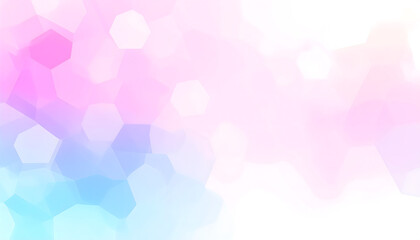 Soft Pastel Hexagon Bokeh Background Dreamy Pink and Blue Abstract Texture