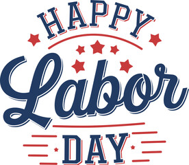 Happy Labor Day, greeting card. USA flag. United States of America. holiday banner, Vector illustration.