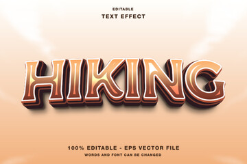 Hiking 3d Editable Text Effect Template