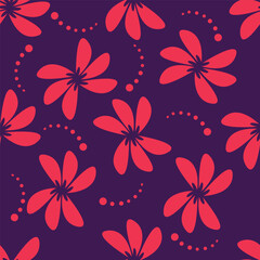 textile design with cute silhouette foliage pattern image
