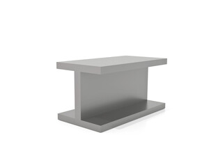 I beam. Metal steel products. steel galvanized. metal industry. 3D rendering.