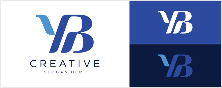 YB Letter Logo, yb logo icon vector Illustration