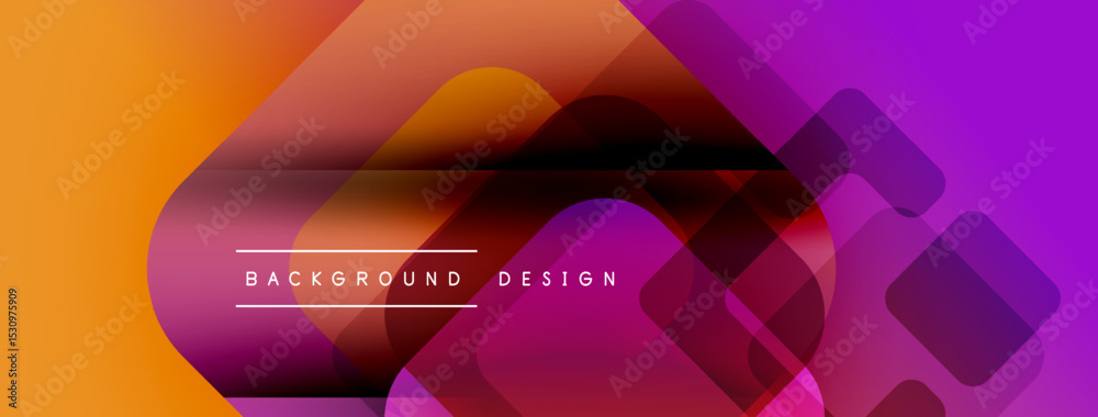 Leinwandbilder Abstract vibrant background. Overlapping squares create dynamic gradient effect. Modern design suitable for banners, presentations.