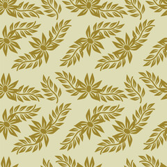 textile design with cute silhouette foliage pattern image
