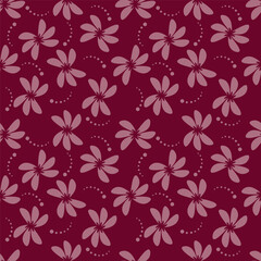 textile design with cute silhouette foliage pattern image
