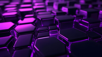 Fototapeta premium 3d rendering of black and purple abstract geometric background. Scene for advertising, technology, showcase, banner, game, sport, cosmetic, business, metaverse. Sci-Fi Illustration. Product display
