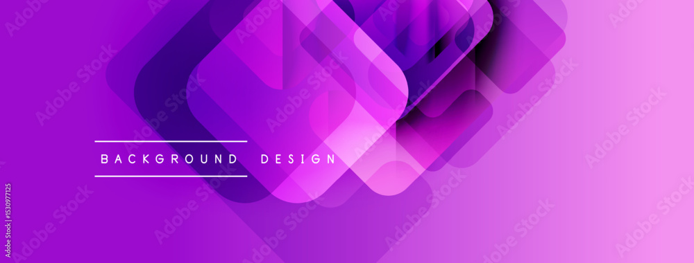 Fototapete Abstract purple layers create dynamic visual effect. Modern design elements suggest innovation, technology, gradients. Minimalist aesthetic.