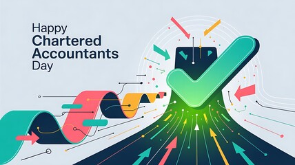 Chartered Accountants Day sketch with a calculator. Chartered Accountants Day Poster.