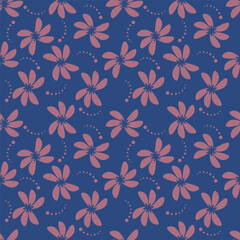 textile design with cute silhouette foliage pattern image
