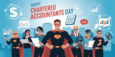 chartered accountants day Poster on a desk