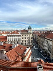 aerial view of the city Prague, Czech republic 