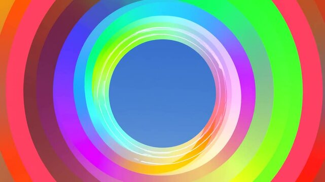 movement of spectrograms of different colors in the form of a circle