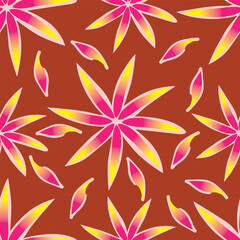 textile design with cute silhouette foliage pattern image
