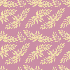 textile design with cute silhouette foliage pattern image
