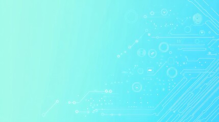 Obraz premium Abstract graphic design with light blue and white circuit lines.