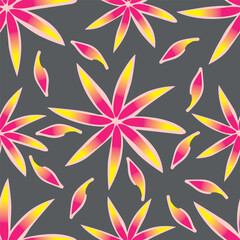 textile design with cute silhouette foliage pattern image
