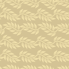 textile design with cute silhouette foliage pattern image
