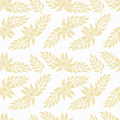 textile design with cute silhouette foliage pattern image
